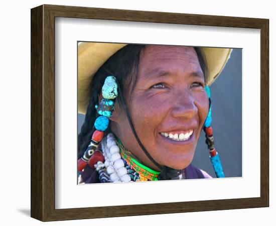 Tibetan Girl, Tibet, China-Keren Su-Framed Photographic Print