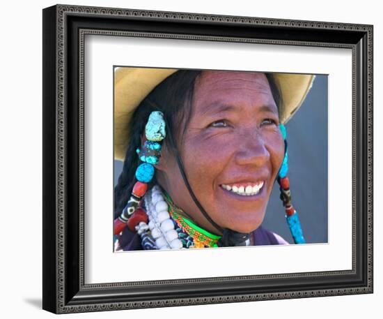 Tibetan Girl, Tibet, China-Keren Su-Framed Photographic Print