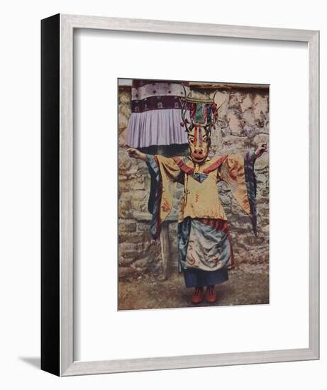 'Tibetan lama attired for the devil dance', c1935-Unknown-Framed Giclee Print