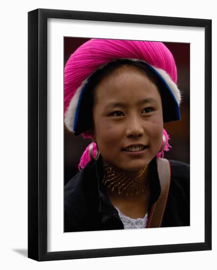 Tibetan Minority at Horse Racing Festival, Zhongdian, Deqin Tibetan Autonomous Prefecture, China-Pete Oxford-Framed Photographic Print