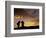 Tibetan Pilgrims on the High Plateau at Dusk, Tibet-Keren Su-Framed Photographic Print