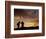 Tibetan Pilgrims on the High Plateau at Dusk, Tibet-Keren Su-Framed Photographic Print