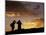 Tibetan Pilgrims on the High Plateau at Dusk, Tibet-Keren Su-Mounted Photographic Print