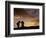 Tibetan Pilgrims on the High Plateau at Dusk, Tibet-Keren Su-Framed Photographic Print