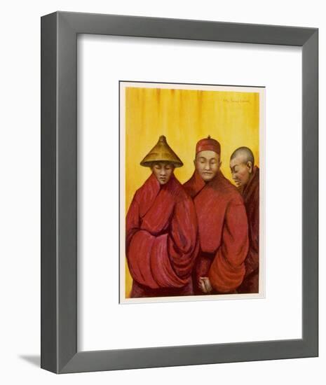 Tibetan Red Lamas-Henry Savage Landor-Framed Photographic Print