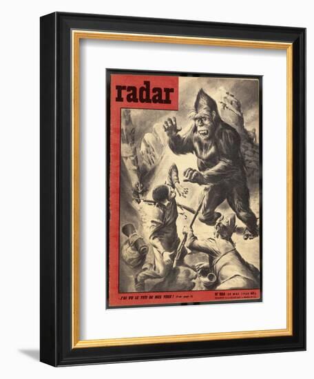 Tibetan Refugees Fleeing into Nepal Encounter a Yeti-Rino Ferrari-Framed Art Print