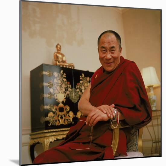 Tibetan Spiritual Leader in Exile Dalai Lama in Smiling Portrait-Ted Thai-Mounted Premium Photographic Print