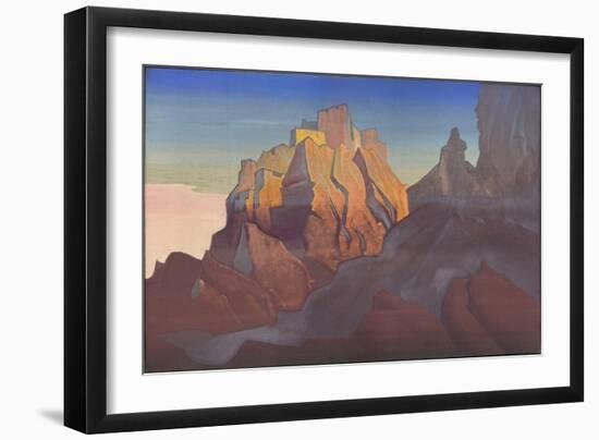 Tibetan Stronghold (Basgo), 1932 (Tempera on Canvas)-Nicholas Roerich-Framed Giclee Print