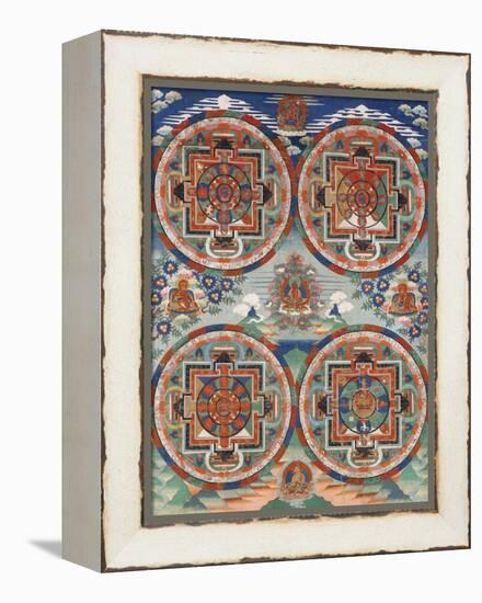Tibetan Thangka with Four Mandalas-null-Framed Premier Image Canvas
