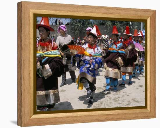 Tibetans Dressed for Religious Shaman's Ceremony, Tongren, Qinghai Province, China-Occidor Ltd-Framed Premier Image Canvas