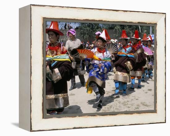 Tibetans Dressed for Religious Shaman's Ceremony, Tongren, Qinghai Province, China-Occidor Ltd-Framed Premier Image Canvas