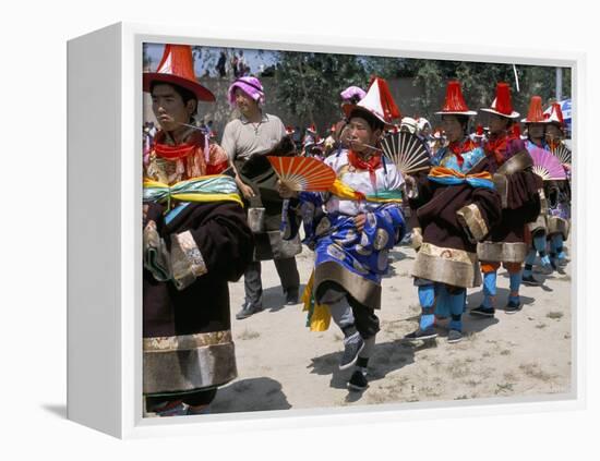 Tibetans Dressed for Religious Shaman's Ceremony, Tongren, Qinghai Province, China-Occidor Ltd-Framed Premier Image Canvas