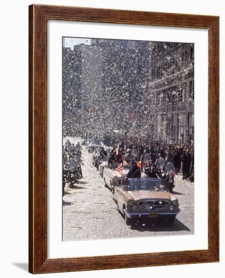 Ticker Tape Parade for Astronaut John Glenn, the First American to Orbit the Earth from Space-Ralph Morse-Framed Premium Photographic Print