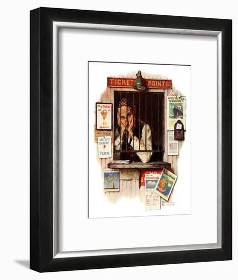 "Ticket Agent", April 24,1937-Norman Rockwell-Framed Giclee Print