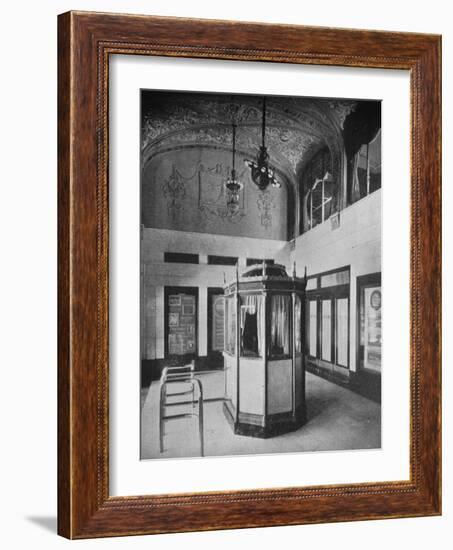 Ticket booth and lobby, World Theater, Omaha, Nebraska, 1925-null-Framed Photographic Print