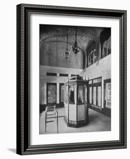 Ticket booth and lobby, World Theater, Omaha, Nebraska, 1925-null-Framed Photographic Print