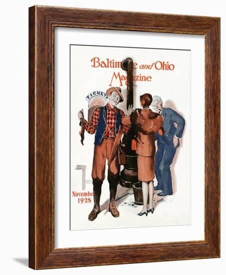 Ticket Counter 1928-Virginia Louise Moberly-Framed Giclee Print