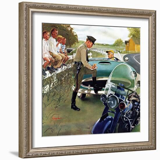 "Ticket for Roadster", April 27, 1957-George Hughes-Framed Giclee Print