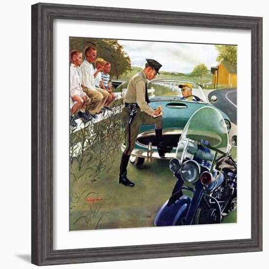 "Ticket for Roadster", April 27, 1957-George Hughes-Framed Giclee Print