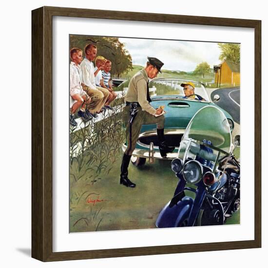 "Ticket for Roadster", April 27, 1957-George Hughes-Framed Giclee Print