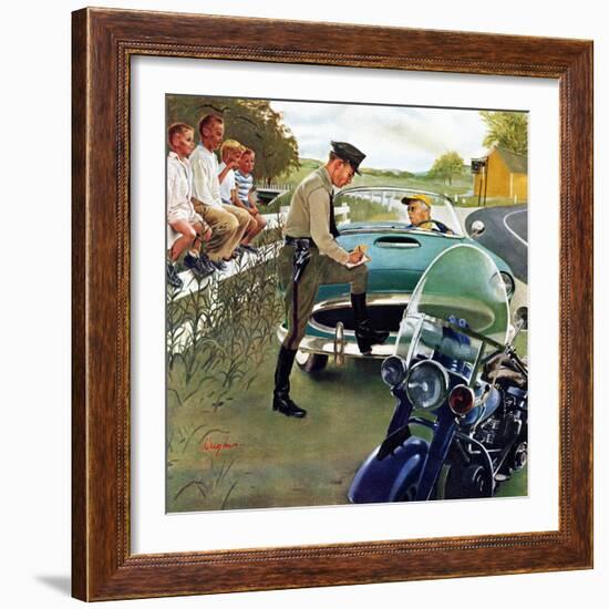 "Ticket for Roadster", April 27, 1957-George Hughes-Framed Giclee Print