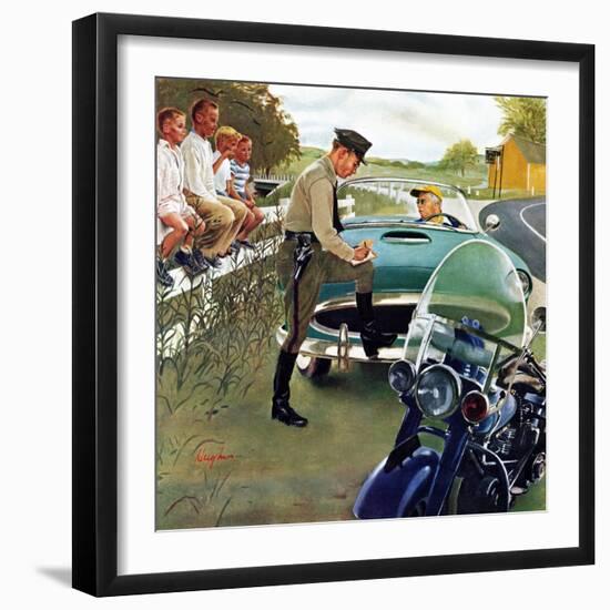 "Ticket for Roadster", April 27, 1957-George Hughes-Framed Giclee Print