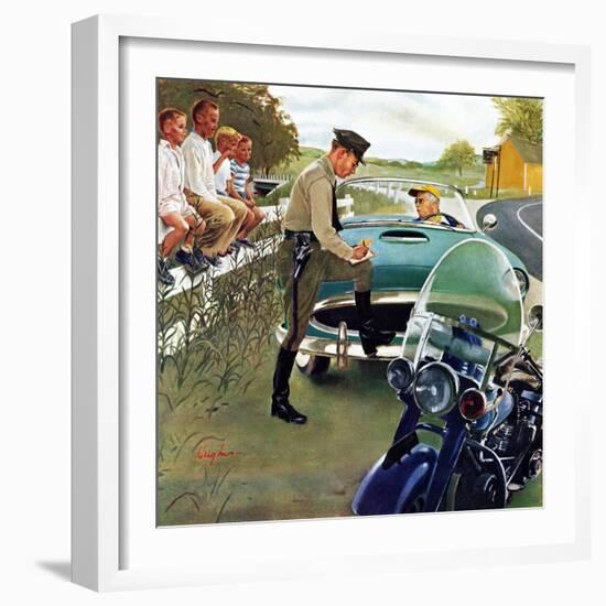 "Ticket for Roadster", April 27, 1957-George Hughes-Framed Giclee Print