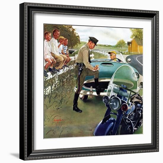 "Ticket for Roadster", April 27, 1957-George Hughes-Framed Giclee Print