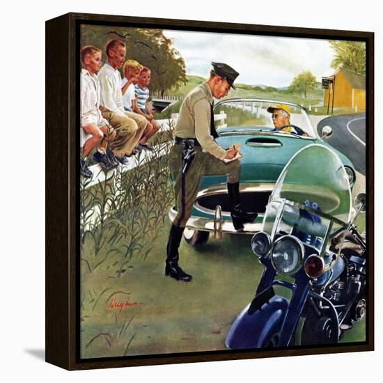 "Ticket for Roadster", April 27, 1957-George Hughes-Framed Premier Image Canvas