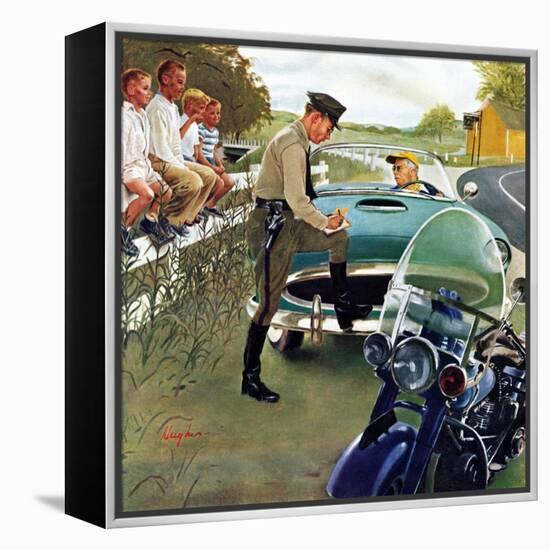 "Ticket for Roadster", April 27, 1957-George Hughes-Framed Premier Image Canvas