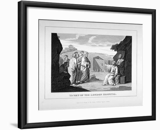 Ticket for the London Hospital Showing Christ and the Disciples, C1825-Charles Grignion-Framed Giclee Print