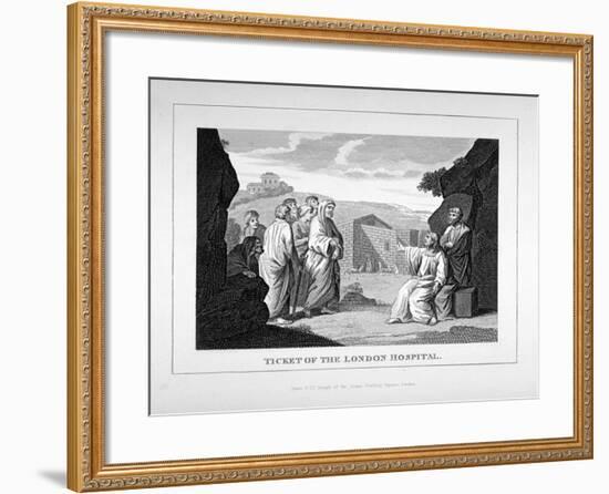 Ticket for the London Hospital Showing Christ and the Disciples, C1825-Charles Grignion-Framed Giclee Print