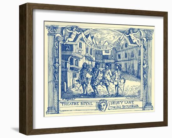 Ticket for The Old Bachelor illustrated by William Hogarth-William Hogarth-Framed Giclee Print