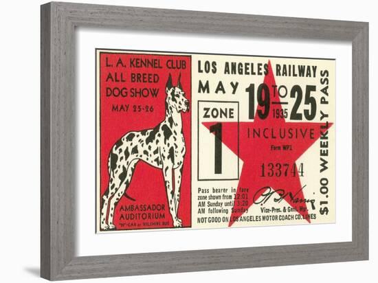 Ticket to Dog Show-null-Framed Art Print