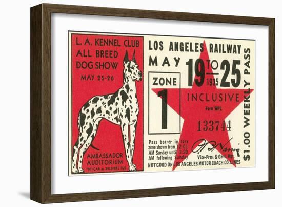 Ticket to Dog Show-null-Framed Art Print