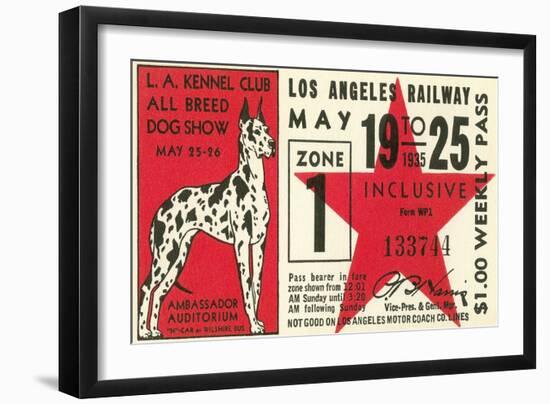 Ticket to Dog Show-null-Framed Art Print