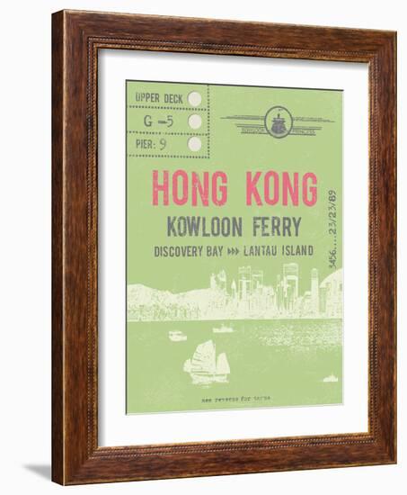 Ticket to Hong Kong-The Vintage Collection-Framed Art Print