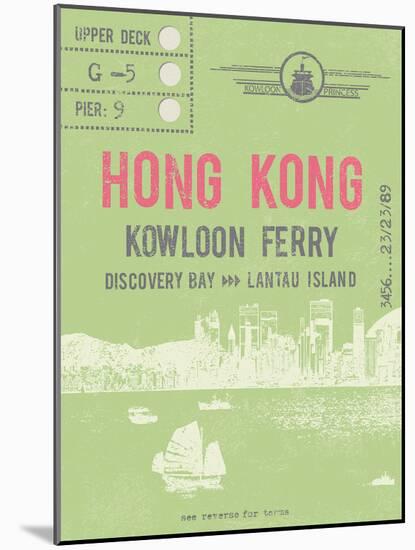 Ticket to Hong Kong-The Vintage Collection-Mounted Art Print