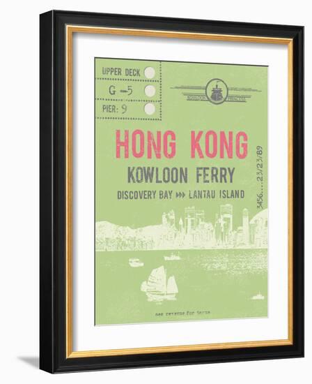 Ticket to Hong Kong-The Vintage Collection-Framed Art Print