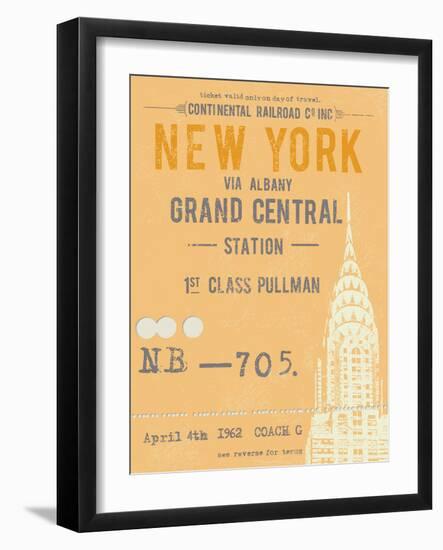 Ticket to New York-The Vintage Collection-Framed Art Print