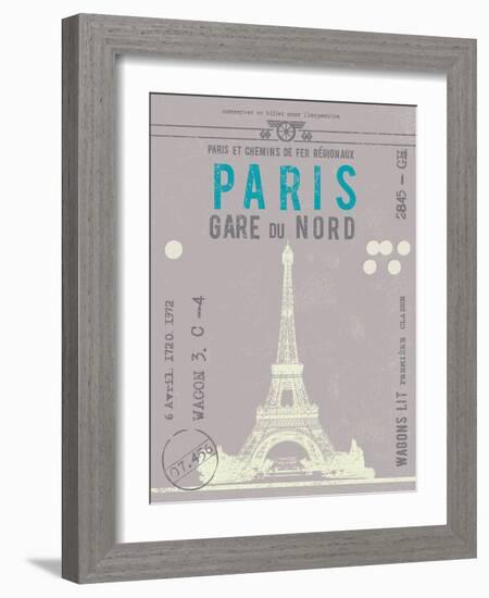 Ticket to Paris-The Vintage Collection-Framed Art Print