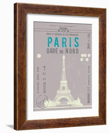 Ticket to Paris-The Vintage Collection-Framed Art Print