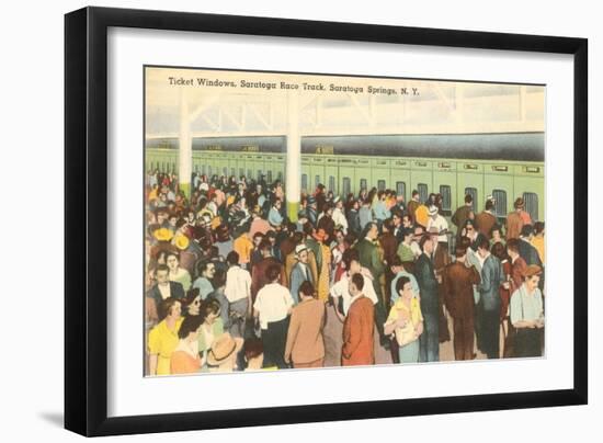 Ticket Windows, Saratoga Racetrack, New York-null-Framed Art Print