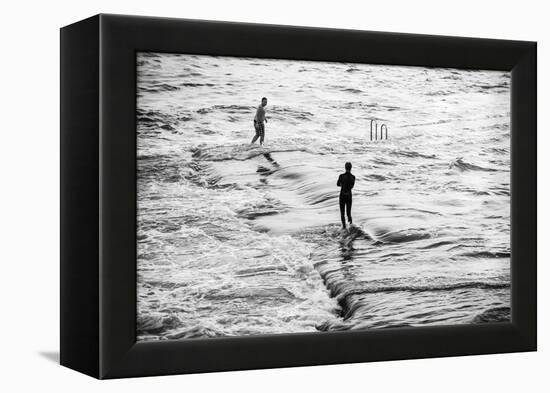 Tidal Outdoor Swimming Pool, Bude, Cornwall, England-Paul Harris-Framed Premier Image Canvas