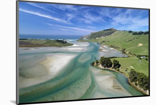 Tidal patterns, Hoopers Inlet, Otago Peninsula, Dunedin, South Island, New Zealand-David Wall-Mounted Photographic Print
