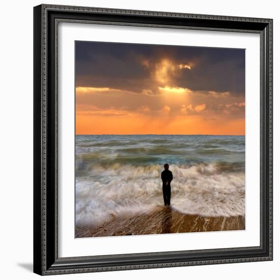 Tide Watcher-Adrian Campfield-Framed Photographic Print