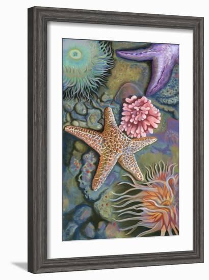 Tidepool Scene-Lantern Press-Framed Art Print