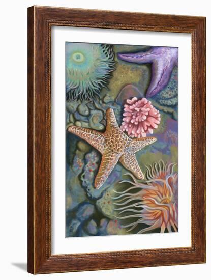 Tidepool Scene-Lantern Press-Framed Art Print