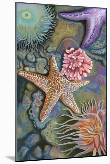 Tidepool Scene-Lantern Press-Mounted Art Print