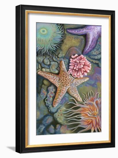 Tidepool Scene-Lantern Press-Framed Art Print